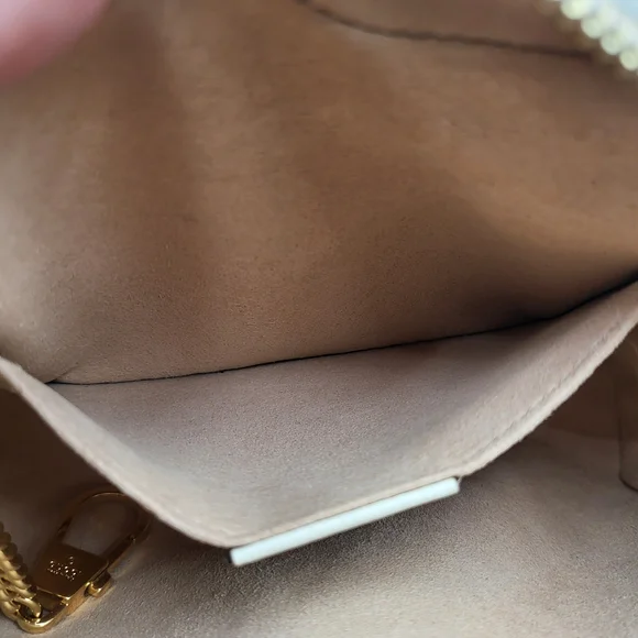 GUCCI Textured Dollar Calfskin Web Mini Ophidia Shoulder Bag Mystic White. Auth. - Picture 12 of 16